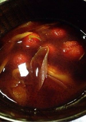 夏の味噌汁〜トマトと茗荷〜-レシピのメイン写真