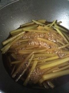フライパンで作るふきの煮物-レシピのメイン写真