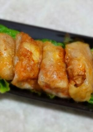 ライスペーパーで!簡単!キムチーズ春巻-レシピのメイン写真