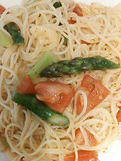 アスパラとトマトの、シンプルパスタ♬-レシピのメイン写真