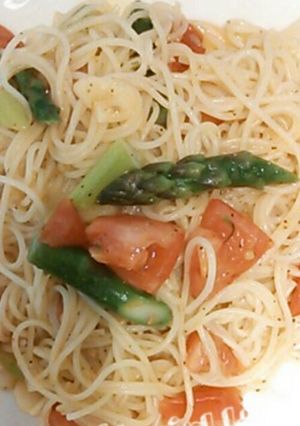 アスパラとトマトの、シンプルパスタ♬-レシピのメイン写真