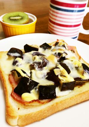 茄子とベーコンのトースト-レシピのメイン写真