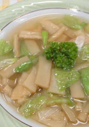 超簡単！レタスとメンマのスープ-レシピのメイン写真