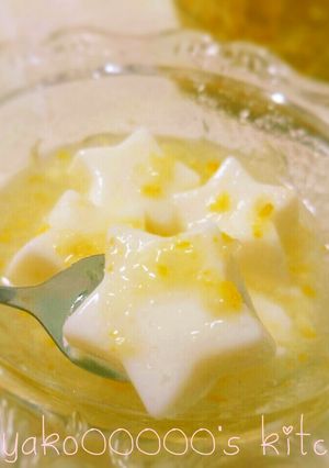 夏おやつ♪蜂蜜塩レモン仕立ての牛乳かん-レシピのメイン写真