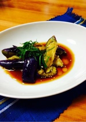 レンジde 2分！秋なすの煮浸し-レシピのメイン写真