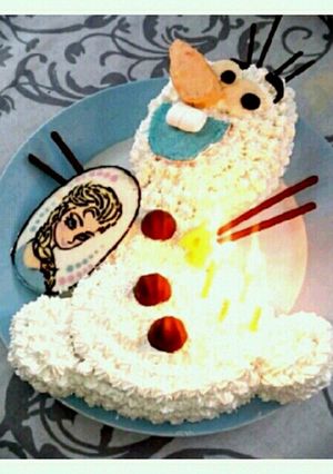 アナと雪の女王♡オラフケーキ♡-レシピのメイン写真
