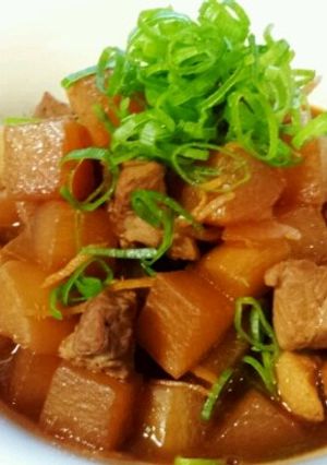 大根と豚肉の赤味噌煮♪-レシピのメイン写真