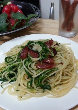 簡単　おかひじきのペペロンチーノ-レシピのメイン写真