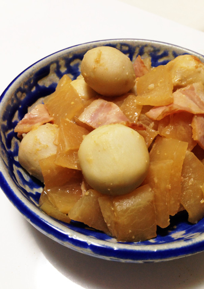 さといもと大根とベーコンの味噌煮-レシピのメイン写真