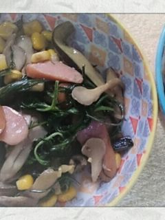 『有る食材で』おかひじき オイマヨ炒め♪-レシピのメイン写真