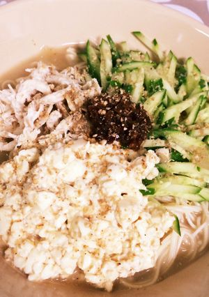 豆腐とごまで栄養たっぷり豆乳そうめん-レシピのメイン写真