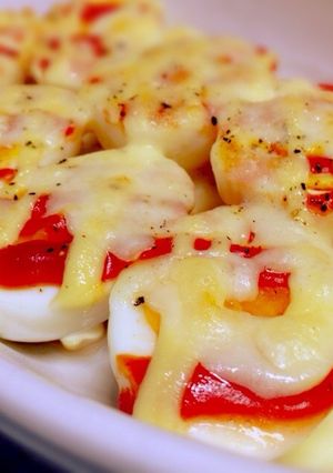 アレンジ☆お弁当にも♪ゆで卵のチーズ焼き-レシピのメイン写真