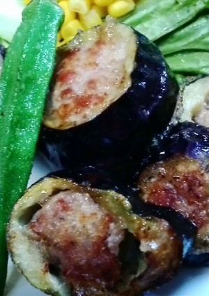茄子の肉づめ-レシピのメイン写真