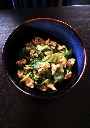 シャキシャキレタスの卵とじ(中華風)-レシピのメイン写真