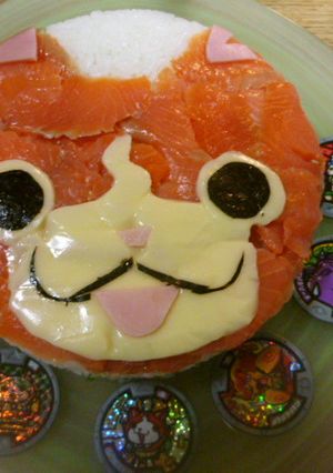 妖怪ウォッチ♪ジバニャンのデコケーキ寿司-レシピのメイン写真