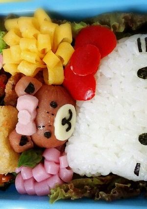 キティちゃん　キャラ弁-レシピのメイン写真