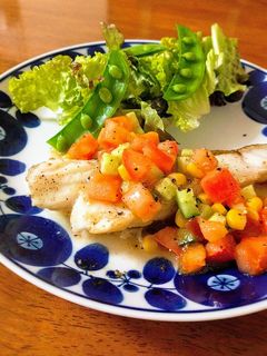 鱈・白身魚のムニエル☆塩レモン野菜ソース-レシピのメイン写真