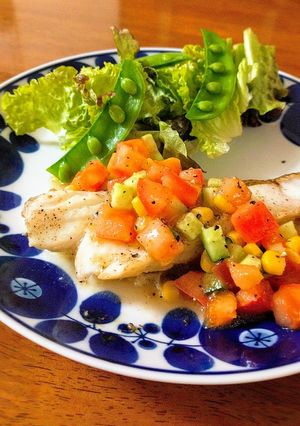 鱈・白身魚のムニエル☆塩レモン野菜ソース-レシピのメイン写真