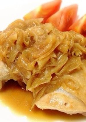 鶏モモ肉の玉ねぎソース焼き-レシピのメイン写真