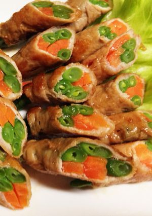 簡単♪いんげん人参の肉巻き-レシピのメイン写真