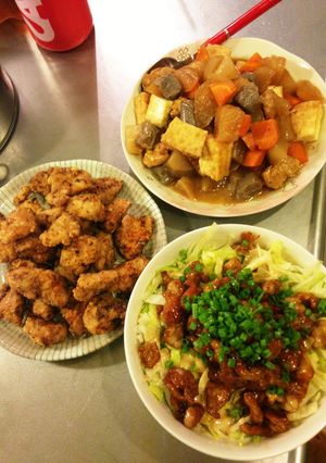 鶏胸肉2枚で（筑前煮、唐揚げ、サラダ）-レシピのメイン写真