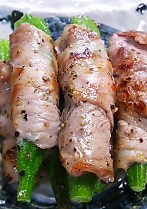 ●おくら●豚肉クルクル巻き-レシピのメイン写真