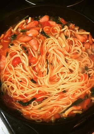簡単美味しい！トマトのガーリックパスタ♡-レシピのメイン写真