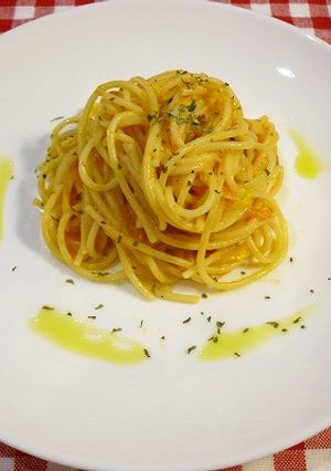 簡単！カルボナーラ（人参トマト煮）-レシピのメイン写真