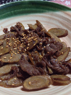 便秘解消☆牛肉とごぼうの炒り煮-レシピのメイン写真