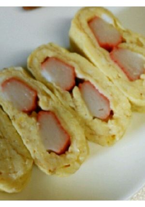超簡単！！カニカマ入り卵焼き-レシピのメイン写真