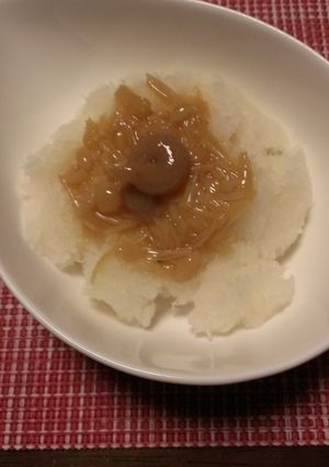 なめたけおろしの梅肉添え-レシピのメイン写真