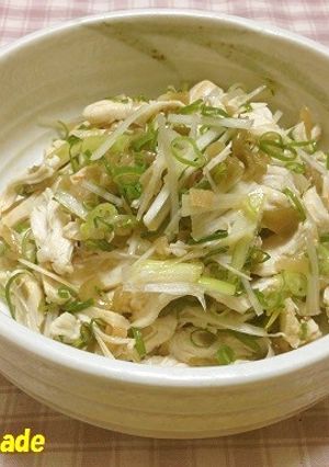 鶏笹身と白髪葱のザーサイ和え-レシピのメイン写真