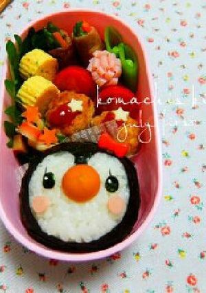幼稚園 お弁当 キャラ弁♡ぺんぎん２-レシピのメイン写真