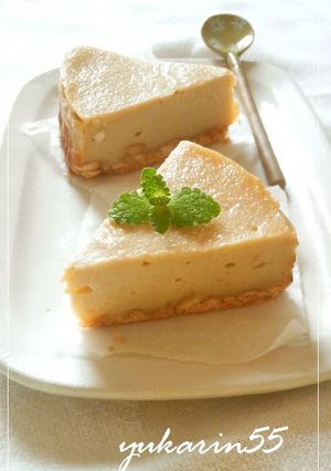 酒粕ベイクドチ−ズケ−キ-レシピのメイン写真