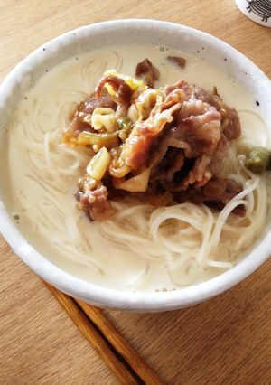 めんつゆで簡単！豆乳そうめん-レシピのメイン写真