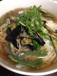 茄子とピーマンの冷やしぶっかけそうめん-レシピのメイン写真