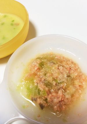 離乳食中期、鮭とズッキーニの柔らか煮-レシピのメイン写真