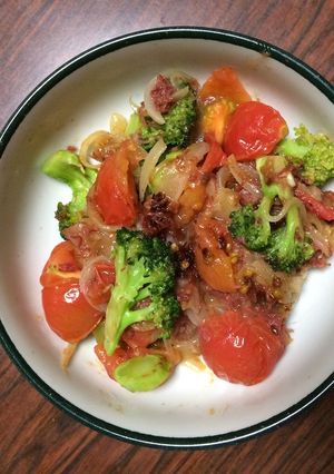 コンビーフとトマトの炒め物-レシピのメイン写真