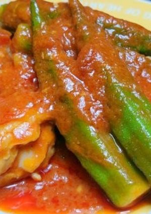 鶏肉のオクラガーリックトマト煮-レシピのメイン写真