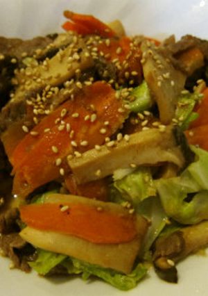 NZ産ラム肉の甘辛野菜炒め-レシピのメイン写真