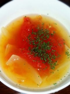 簡単☆丸ごとトマトのコンソメスープ-レシピのメイン写真