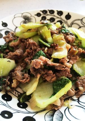 牛肉とチンゲン菜の甘酢炒め-レシピのメイン写真