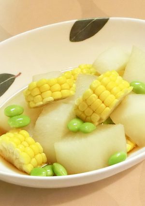 とうもろこしと大根の冷たい煮物-レシピのメイン写真