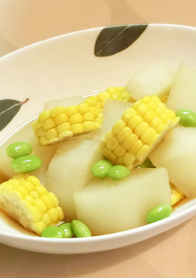 とうもろこしと大根の冷たい煮物-レシピのメイン写真