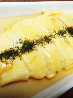 介護食【やわらかとろろ入りオムレツ】-レシピのメイン写真