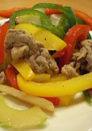 カラフル野菜と豚肉のさっぱり炒め-レシピのメイン写真