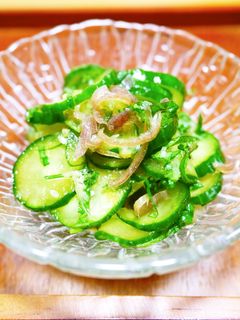 夏☆きゅうりの生姜・みょうが・青じそ漬け-レシピのメイン写真