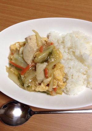 めかじきで中華丼ヽ(*´ェ`*)ノ-レシピのメイン写真