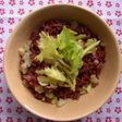 玄米とセロリのチャーハン