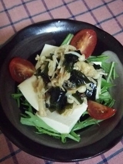 豆腐とワカメのヘルシーサラダ-レシピのメイン写真